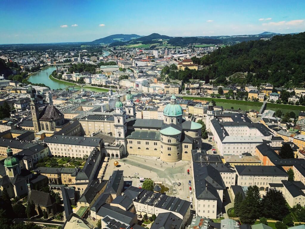 Aerial View of City Buildings